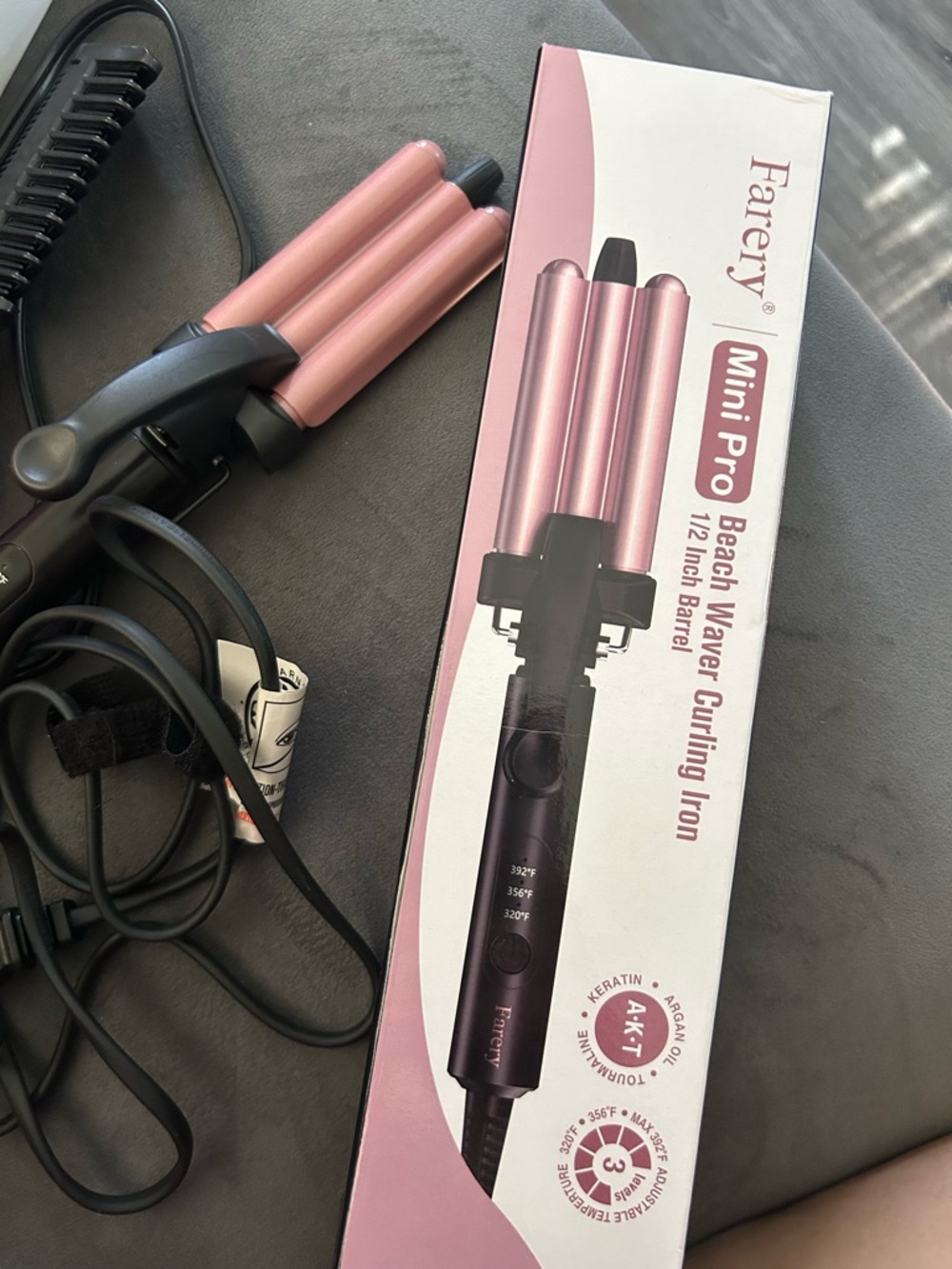 Farecry Mini Pro 1/2" Barrel Beach Waver - Pink/Black